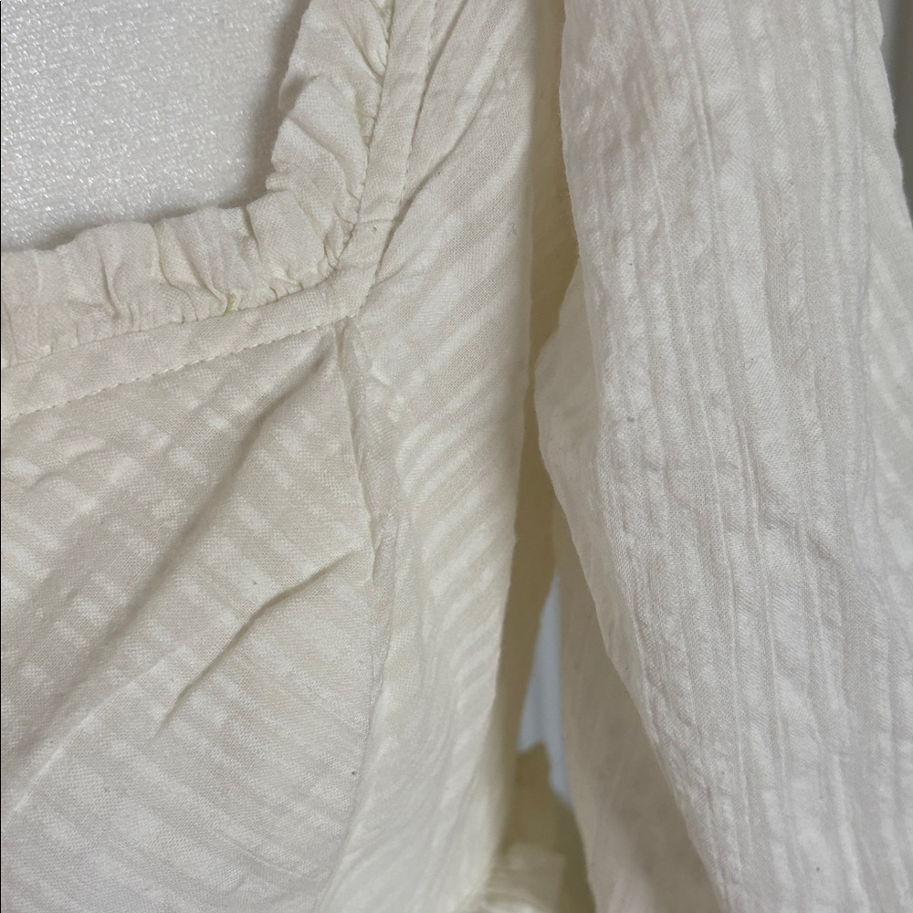 FREE. PEOPLE. Elegant White Ruffled Women's Top size XS - Picture 5 of 10